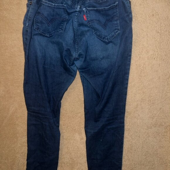 Levi Strauss Girl 18 1/2 Plus Slim Straight Stretch Adjustable Waist Denim Jeans - Picture 9 of 10